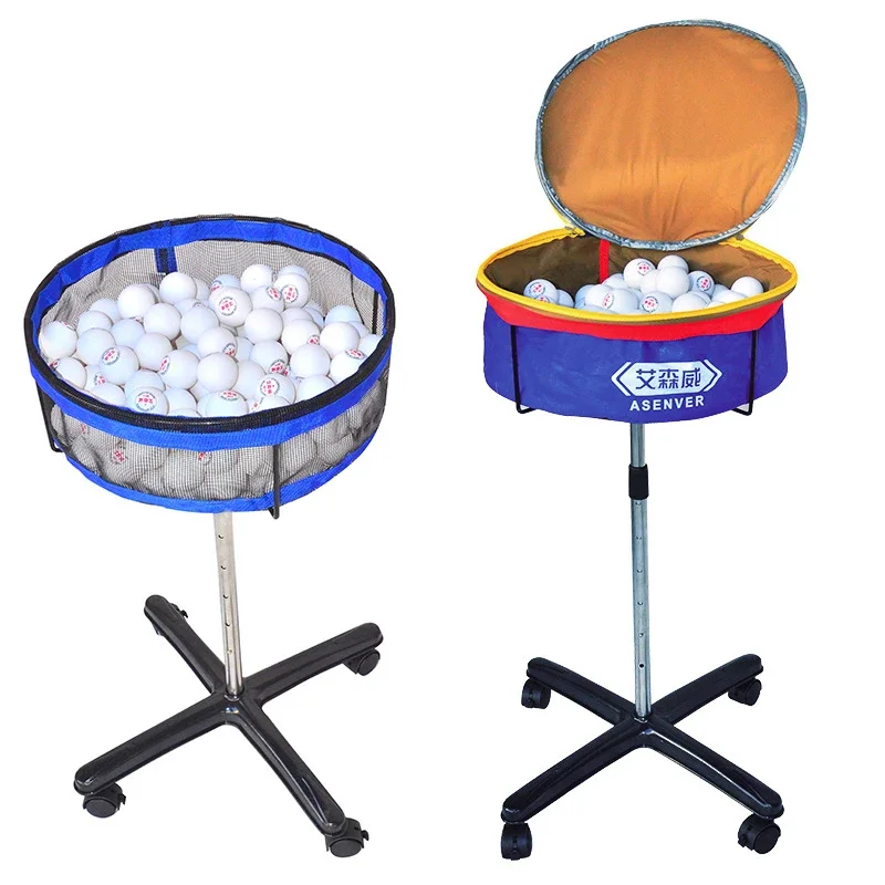 Ping Pong Ball Set - Mobile Table Tennis Multi-Ball Storage Basket