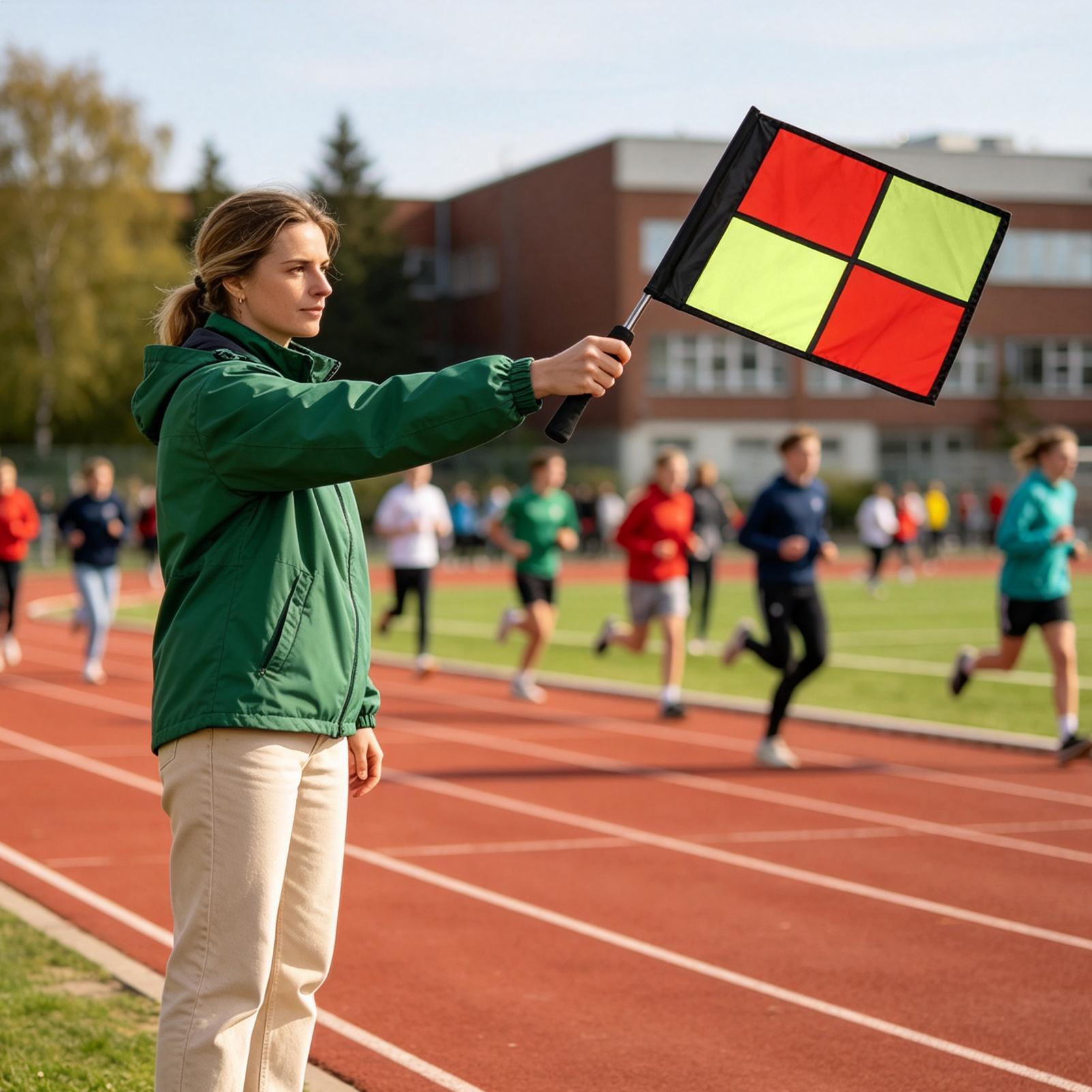 Sports Equipment For Volleyball - Soccer Referee Flags 2-Piece High-Visibility Referee