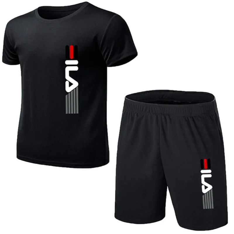 Sports Equipment Set - Summer Men's Fashion Simple Fitness Two-piece