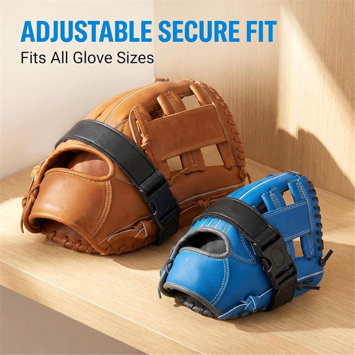 Sports Equipment Holder - STOCK- 3 PCS Adjustable Baseball Glove