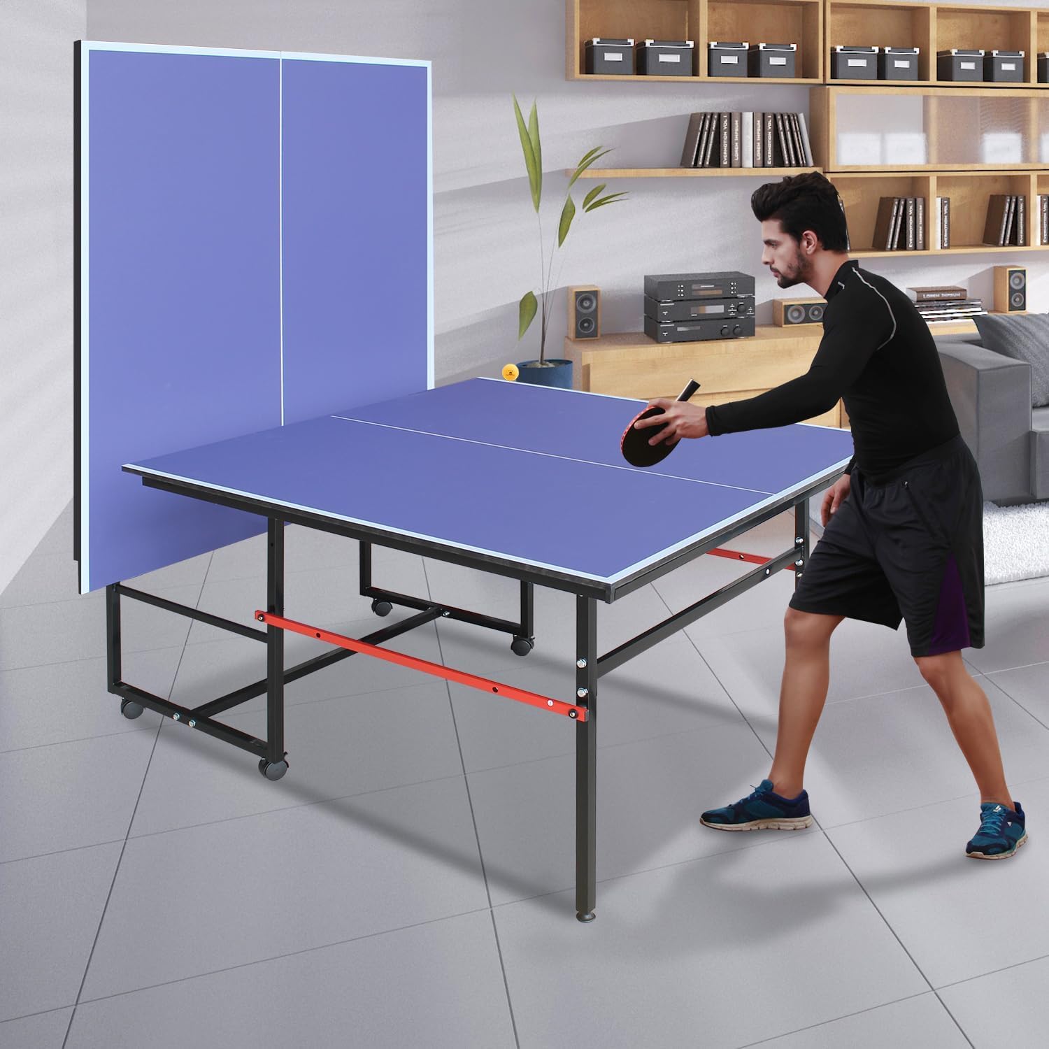 8 ft Portable Ping Pong Table， - Ping Pong Ball Set review and price