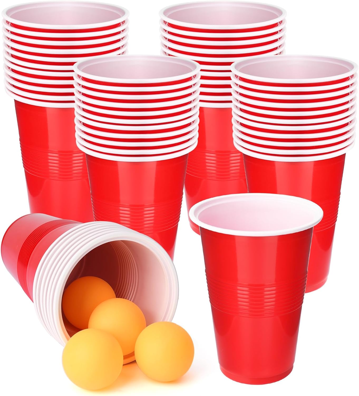 Cup Pong Game Set 22 Pcs 16 Oz - Ping Pong Ball Set review and price