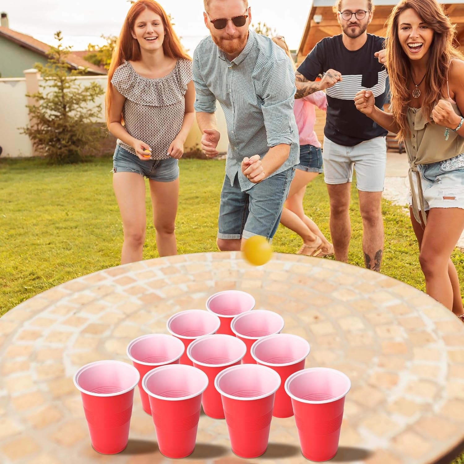 Cup Pong Game Set 22 Pcs 16 Oz - Ping Pong Ball Set review and price