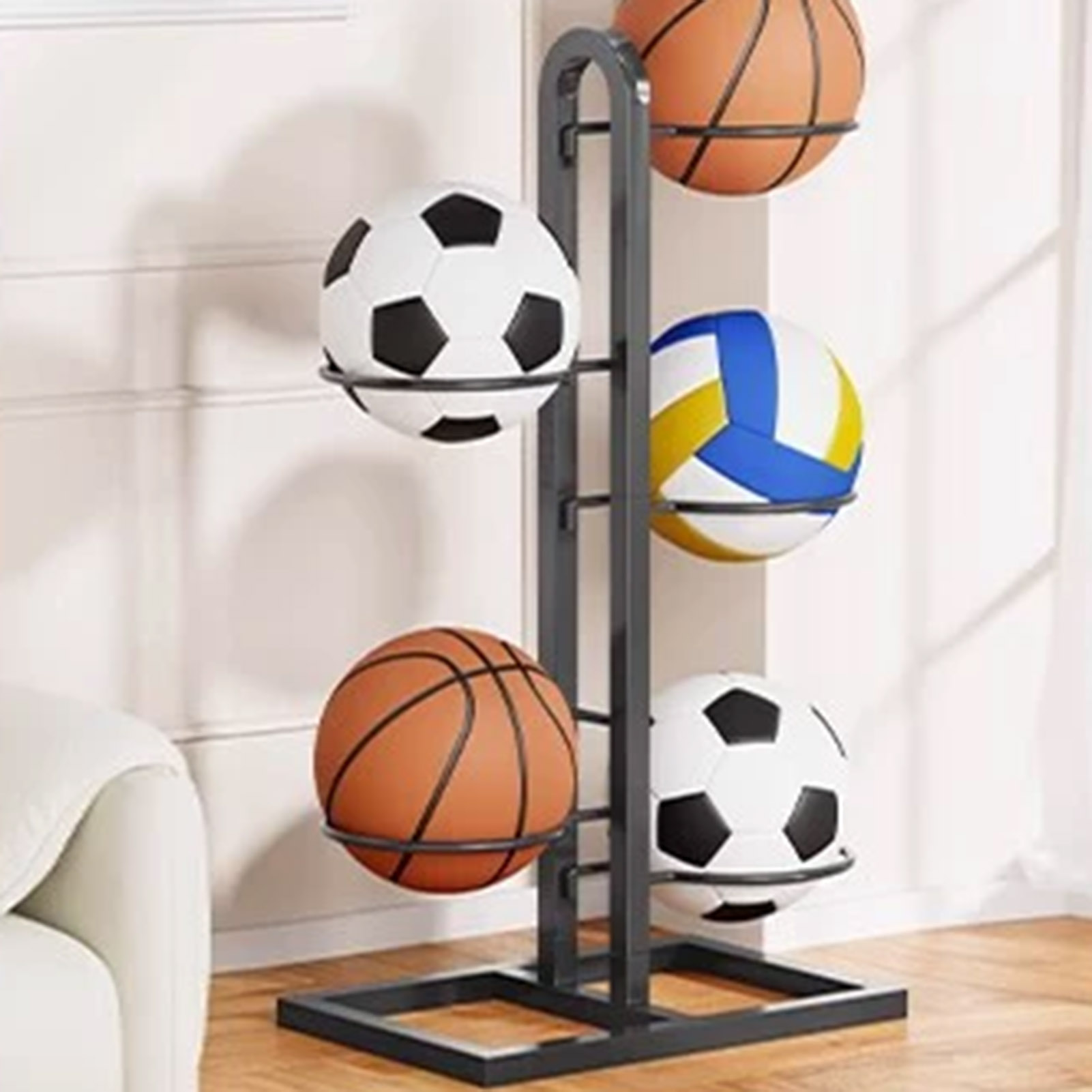Foldable Basketball Rack Multi - Sports Equipment Holder review and price