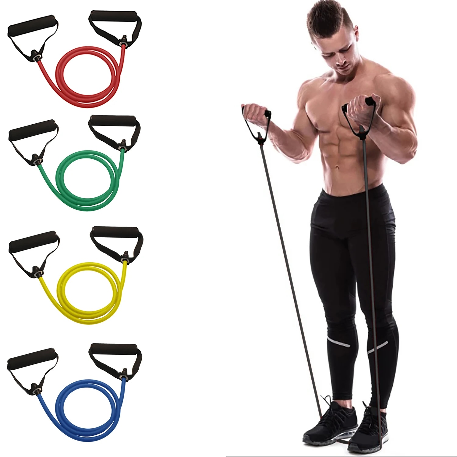 Resistance Bands With Handles, - Sports Equipment Club review and price