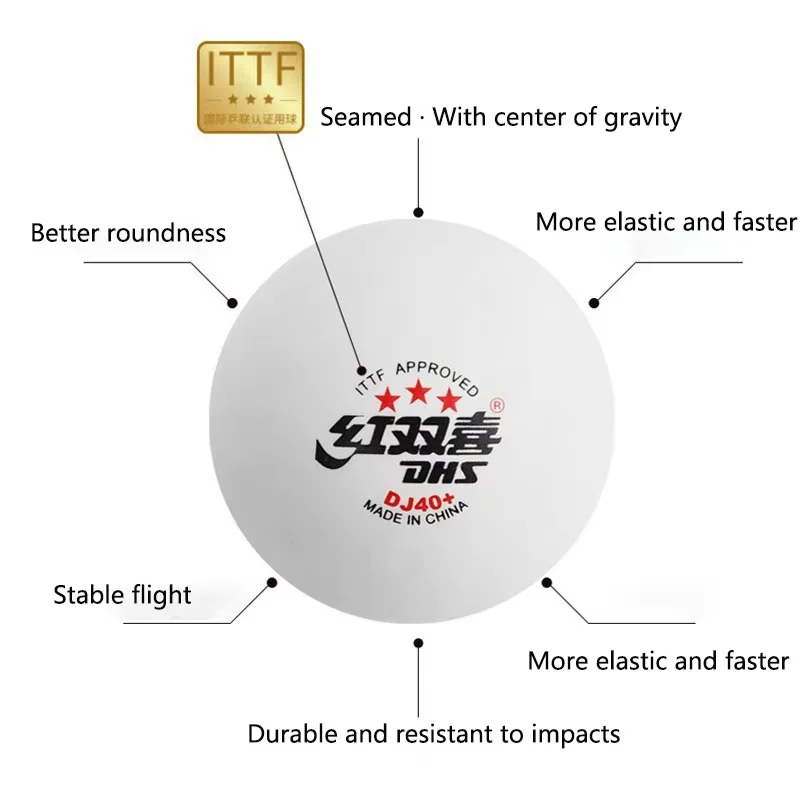 New DHS DJ40+ Table Tennis Bal - Ping Pong Ball Set review and price