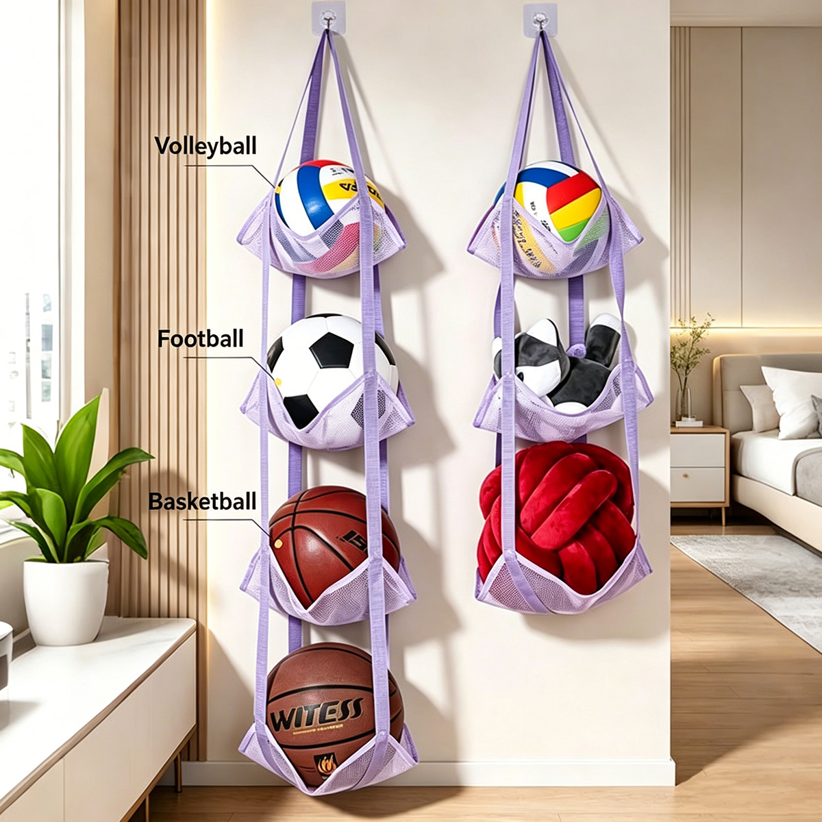 3/4 Tier Hanging Ball Storage  - Sports Equipment For Volleyball review and price
